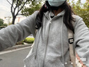 H&M女裝衛(wèi)衣秋季休閑拉鏈抽繩寬松長(zhǎng)袖連帽衫1257834 混淺灰色 S 160/88 曬單實(shí)拍圖
