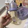 NOURI吸管杯奶瓶一歲以上直飲杯寶寶喝奶防嗆靜謐紫300ml重力球 曬單實(shí)拍圖