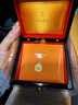 老鋪黃金金古法手工足金項鏈 · 太陽(yáng)圖騰鉆飾鎖骨鏈 金重約8.2g 曬單實(shí)拍圖