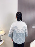 恒源祥媽媽婚宴衣服秋冬毛衣新款兩件套針織開(kāi)衫中老年女裝婚宴外套洋氣 藍色 M 【建議90-105斤】 曬單實(shí)拍圖