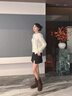 ZHR堆堆短靴女平底加絨勃肯馬丁靴外穿美拉德西部牛仔靴EH269A咖色37 曬單實(shí)拍圖