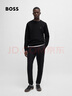 BOSS博斯【100%棉】男士棉質(zhì)毛圈布寬松圓領(lǐng)衛衣 001-黑色 M 曬單實(shí)拍圖