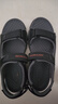 斯凱奇（Skechers）男鞋魔術(shù)貼涼鞋運(yùn)動(dòng)休閑戶外鞋簡(jiǎn)約露趾沙灘鞋子防滑拖鞋 黑色/BLK 42 曬單實(shí)拍圖