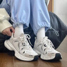 京荔娜老爹鞋女2026春季新款百搭小白鞋女韓版ins潮流厚底增高休閑女鞋 米白色 37 (235mm) 曬單實(shí)拍圖