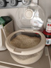 京東物流 家用防蟲(chóng)防潮密封食品級大米收納盒儲物罐大號收納箱 奶白透【10斤】帶防蟲(chóng)盒-贈量杯 曬單實(shí)拍圖