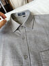 杉杉【純棉磨毛】長(cháng)袖襯衫男新款休閑商務(wù)易打理格子襯衣 淺灰格紋 40 曬單實(shí)拍圖