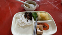 川島屋早餐分格盤一人食餐具套裝可愛兒童餐盤高顏值陶瓷分餐盤子 一人食早餐套裝(奶白) 曬單實(shí)拍圖