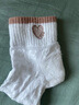 貓人（MiiOW）女士襪子女春夏短筒襪【100%純棉】白色刺繡船襪休閑抑菌女襪4雙 曬單實(shí)拍圖