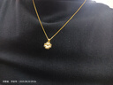 中國黃金（CHINA GOLD）黃金項鏈女足金四葉草吊墜結婚情人節送女友老婆媽媽生日禮物 足金吊墜+S925鏈+禮盒【約0.55-0.6】 曬單實(shí)拍圖