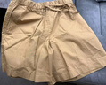 無印良品（MUJI）女式 水洗 平紋 短褲 休閑 褲子女款夏季款女裝中褲 外穿 米色5S XL (165/74A) 曬單實(shí)拍圖