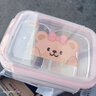 沃德百惠（WORTHBUY）304不銹鋼保溫飯盒學(xué)生便捷飯盒兒童可愛(ài)餐盒分格便當盒帶飯神器 麗蒂熊粉色小號 530ml 曬單實(shí)拍圖