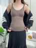 ARTFULMOM孕婦保暖哺乳吊帶背心免穿文胸秋冬加絨產(chǎn)后喂奶專用春秋打底內(nèi)衣 卡其色 XL 曬單實(shí)拍圖