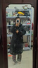 鴨鴨反季時空道宇聯(lián)名中長款羽絨服男女同款冬季新款連帽休閑加厚外套 星空黑色 L 曬單實(shí)拍圖