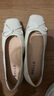 百麗（Belle）星辰芭蕾牛皮平底鞋女商場(chǎng)款舒適淺口單鞋B3W2DAQ5 米色 38 (240mm) 曬單實(shí)拍圖