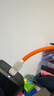 異澤USB4數(shù)據(jù)線雷電4全功能Type-C液態(tài)硅膠雙C充電線40Gbps高速傳輸ctoc快充240W蘋果電腦8K視頻投屏線 0.8米 拾光暖白橙 一線通USB4數(shù)據(jù)線超軟 曬單實(shí)拍圖