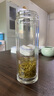 米家玻璃杯 雙層帶茶隔水杯 耐高溫泡茶杯  加厚透明杯子400mL 金屬灰 曬單實拍圖