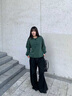MMLG美式復(fù)古圓領(lǐng)衛(wèi)衣女男2025年秋季新款寬松百搭潮牌情侶休閑上衣服 洗水黑色 S 曬單實(shí)拍圖
