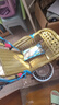 恩曜藤椅嬰兒推車(chē)可坐可躺仿藤車(chē)寶寶夏天夏季超輕便竹藤嬰兒童小推車(chē) 棚子藍【可坐躺可站立】 曬單實(shí)拍圖