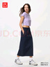 優(yōu)衣庫女裝快干休閑窄身長(cháng)裙/半身裙裙子485599 69 藏青色 M /160/68A 曬單實(shí)拍圖