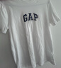 GAP男女裝春季款純棉字母logo短袖T恤常規上衣美版570044 白色 S 美碼 M亞洲碼175/92A 【偏小，建議選大一碼】 曬單實(shí)拍圖
