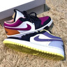 CLENIKEEDAIR NIKE.AJ.1 LOW黑白影子灰午夜藍耐磨男女運 純原AJ1low-粉紫鴛鴦NIKE 39 曬單實(shí)拍圖