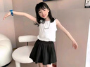 唐獅童裝女童夏裝套裝2025新款兒童涼感運動短褲女孩薄款網(wǎng)眼速干短袖衣服 【兩件裝】紫+紫/白繩蝴蝶結(jié) 130 曬單實拍圖