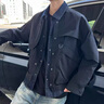 啄木鳥(niǎo)（TUCANO）男士牛仔拼接外套秋冬季潮牌痞帥工裝夾克男新款假兩件春裝上衣服 新年戰袍 黑色 常規 建議110-130斤 L 曬單實(shí)拍圖