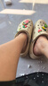 名創(chuàng)優(yōu)品（MINISO）洞洞鞋男女夏季外穿沙灘涼鞋防滑厚底踩屎感包頭涼拖鞋白色38-39 曬單實(shí)拍圖