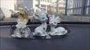 愛(ài)維親一路平安小鹿汽車(chē)擺件車(chē)載中控臺裝飾品可愛(ài)卡通網(wǎng)紅女神高檔創(chuàng  )意 祥云白鹿+水晶花朵蘋(píng)果 曬單實(shí)拍圖