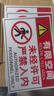 姿萌有限空間警示標識牌作業(yè)安全告知牌定制金屬鋁板銘牌受限空間警示 未經(jīng)許可嚴禁入內(nèi)（鋁板） 30x20cm 曬單實拍圖