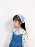 BIBK日本兒童頭巾田園風(fēng)蕾絲發(fā)箍三角巾女2025年新款發(fā)帶可愛(ài)甜美頭飾 紅色格子 曬單實(shí)拍圖