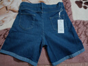 啄木鳥(niǎo)牛仔短褲女夏季2025新款薄款寬松外穿a字闊腿褲高腰顯瘦五分褲 K308#-藍色牛仔短褲 XL 建議115-125斤 曬單實(shí)拍圖