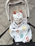 OAK FAMILY秋季新生嬰兒長(zhǎng)袖包屁衣寶寶莫代爾棉爬服哈衣 睡夢(mèng)兔 90cm 曬單實(shí)拍圖