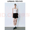 UR2025夏季新款女裝立體蝴蝶結裝飾裙褲造型短褲UYY650040 黑色 M 曬單實(shí)拍圖