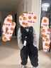 蘿卜唄唄（LUOBOBEIBEI）男童馬甲套裝休閑西服花童禮服表演服2025春秋 藏青四件套 120 曬單實(shí)拍圖