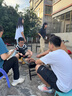 辣到中暑美式復古高街嘻哈可拆卸方巾設計感廓形彎刀褲寬松休閑褲 黑色-錦鯉 B3052 M 曬單實拍圖