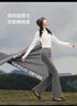 蕉下（beneunder）高彈高暖微喇褲加絨休閑褲女修身褲子喇叭保暖塑型百搭EL111 曬單實(shí)拍圖