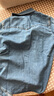 Levi's李維斯女士美式經(jīng)典翻領(lǐng)時(shí)尚寬松簡(jiǎn)約舒適藍色上衣牛仔襯衫 曬單實(shí)拍圖