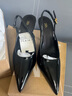 ZARA2025秋季新品 女鞋 黑色金屬搭扣飾尖頭高跟鞋 1239610 800 黑色 36 曬單實(shí)拍圖