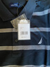 諾帝卡（NAUTICA）【商場同款】男裝25春季新款棉氨珠地撞色條紋短袖POLO男KO5119 藏青4NV L 曬單實拍圖
