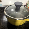 北鼎（Buydeem）奶鍋湯鍋寶寶輔食鍋小煮鍋0氟陶瓷油月瓷不粘奶鍋18cm小鵝黃 曬單實(shí)拍圖