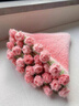 松冊漸變長(cháng)絨玫瑰花毯手工編織成品毛線(xiàn)披肩毯子家用午睡毯送女友禮物 成品-漸變長(cháng)絨花毯-流云粉直徑約80cm 曬單實(shí)拍圖