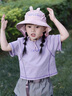 語嬉兒童防曬帽夏季男童女童大檐遮陽帽速干網(wǎng)眼漁夫帽寶寶可愛披肩帽 3_紫色披肩防曬帽3-12歲 均碼 曬單實拍圖