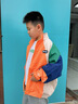 G.DUCKKIDS童裝男童外套新款兒童春秋款長(cháng)袖夾克風(fēng)衣中大童拼色沖鋒衣酷 橘色 160 建議身高150-160cm 11-12歲 曬單實(shí)拍圖