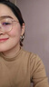 DAISY DREAM素圈幾何大耳環(huán)女輕奢小眾設(shè)計(jì)滴釉耳圈耳扣2025新款秋冬高級(jí)耳飾 滴釉耳環(huán) 曬單實(shí)拍圖