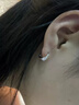 百年老鳯祥999純銀張子楓同款鉆石水滴耳圈女精致超閃耳釘氣質(zhì) 水滴耳圈【999銀】 曬單實(shí)拍圖