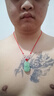 12生肖翡翠綠項(xiàng)墜本命年轉(zhuǎn)運(yùn)紅繩項(xiàng)鏈男女守護(hù)平安扣掛件生肖吊墜 【猴】+8珠紅繩 曬單實(shí)拍圖