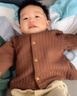 優(yōu)衣庫(kù)嬰幼兒寶寶壓線(xiàn)開(kāi)衫/外套上衣25秋冬新款479599 35 淺褐色 90 曬單實(shí)拍圖