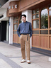 哈吉斯（HAZZYS）男裝 秋款PHIZ系列男褲子通勤直筒褲簡(jiǎn)約商務(wù)休閑褲男 卡其色KK 33 （175/80A） 曬單實(shí)拍圖