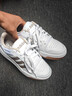 adidas ENTRAP美式校園風(fēng)低幫運(yùn)動(dòng)板鞋少年感復(fù)古籃球鞋阿迪達(dá)斯 白/金色   37 曬單實(shí)拍圖